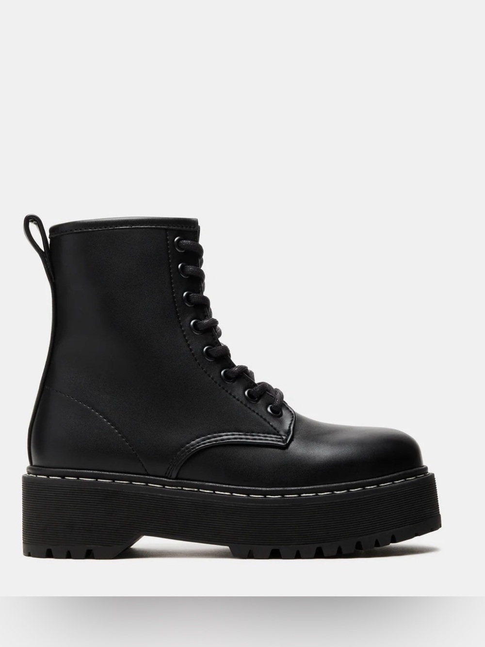 Steve Madden Betty Black Combat Boots Size 9